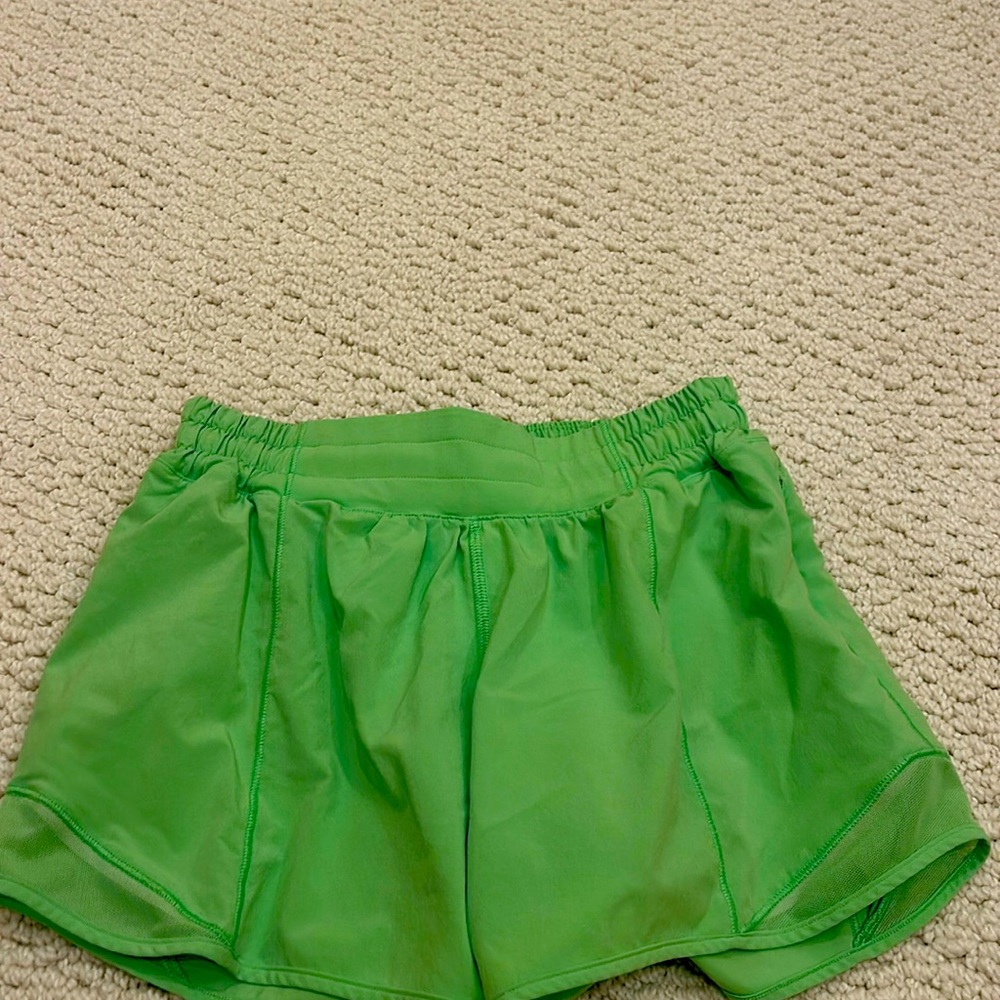 Lululemon Hotty Hot green athletic shorts
